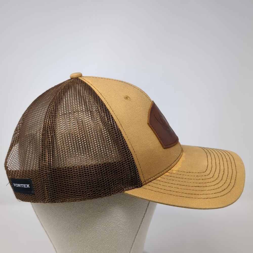 Vortex Patch Logo Snapback Trucker Hat Brown One … - image 5